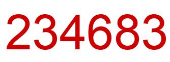 Número 234683 imagen rojo