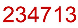 Número 234713 imagen rojo