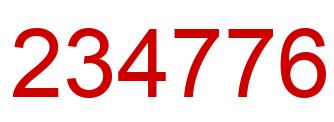 Number 234776 red image