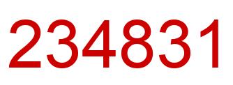 Number 234831 red image