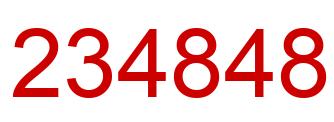 Number 234848 red image