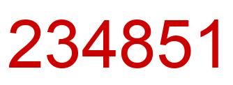 Number 234851 red image
