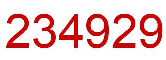 Number 234929 red image