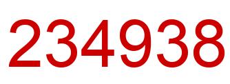 Número 234938 imagen rojo