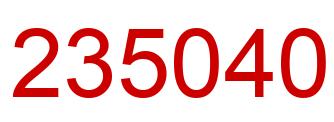 Number 235040 red image
