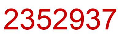 Number 2352937 red image