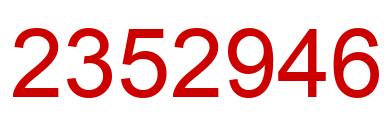 Número 2352946 imagen rojo
