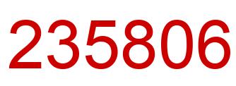 Número 235806 imagen rojo