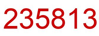 Number 235813 red image