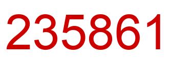 Number 235861 red image