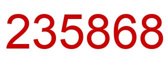Number 235868 red image