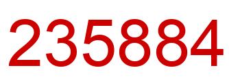 Number 235884 red image