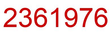 Número 2361976 imagen rojo