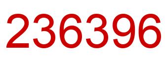 Number 236396 red image