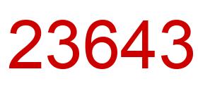 Number 23643 red image