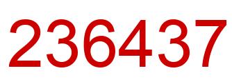 Number 236437 red image