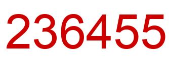 Number 236455 red image
