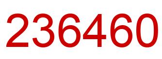 Number 236460 red image
