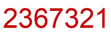 Number 2367321 red image