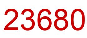 Number 23680 red image