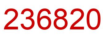 Number 236820 red image