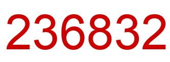 Number 236832 red image