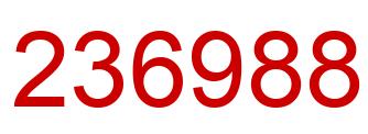 Number 236988 red image