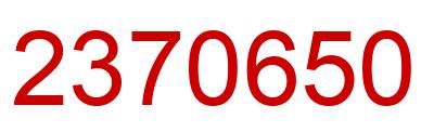 Número 2370650 imagen rojo