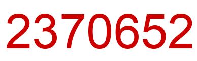Número 2370652 imagen rojo