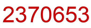 Número 2370653 imagen rojo