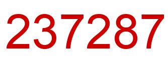 Number 237287 red image