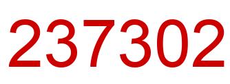 Number 237302 red image