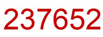 Number 237652 red image