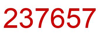 Number 237657 red image