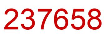 Number 237658 red image