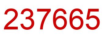 Number 237665 red image