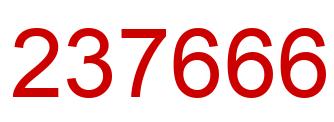 Number 237666 red image