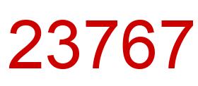 Number 23767 red image
