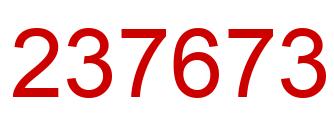 Number 237673 red image