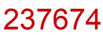 Number 237674 red image