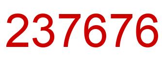 Number 237676 red image