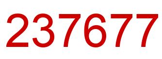 Number 237677 red image