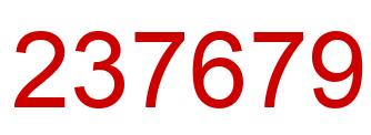 Number 237679 red image