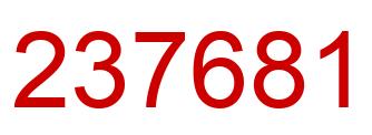 Number 237681 red image