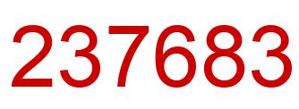 Number 237683 red image
