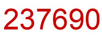Number 237690 red image