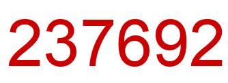 Number 237692 red image