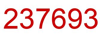 Number 237693 red image