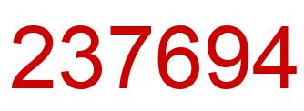 Number 237694 red image