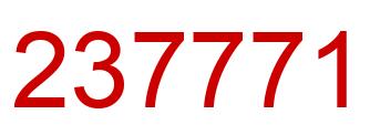 Number 237771 red image
